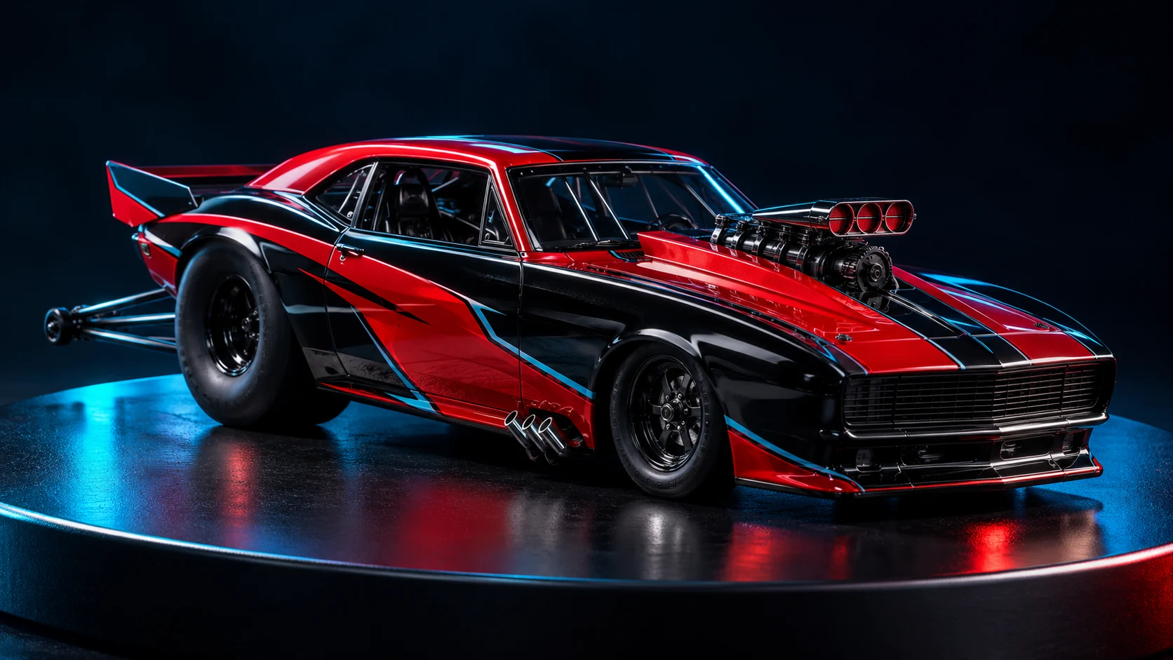 Miniatura de carro de arrancada, ilustração de demonstração